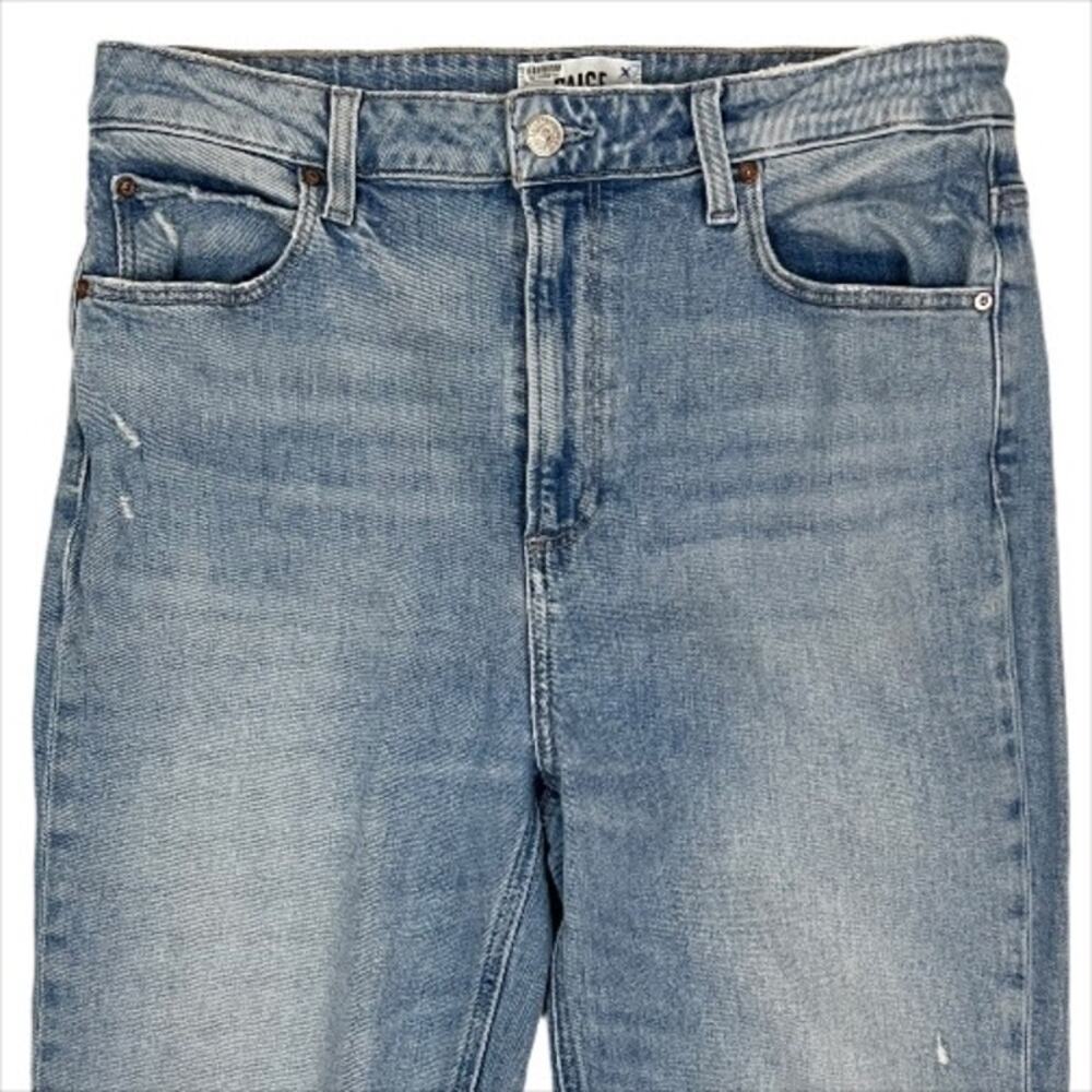 Paige Sarah Straight Leg High Rise Distressed Ankle Jeans Size 30 - Picture 4 of 7